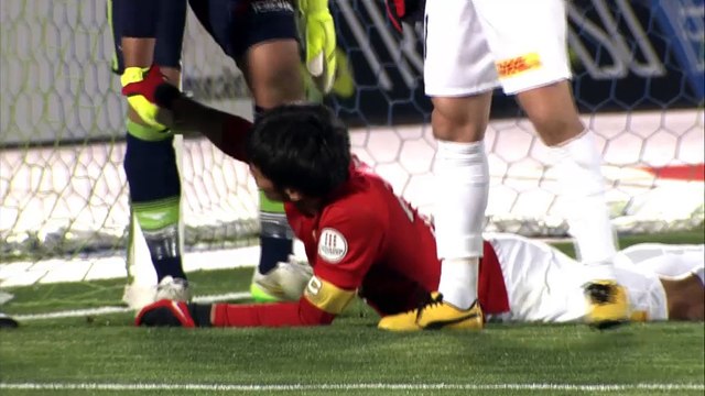 Keeper knocks-out two players with one missed punch