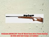 Benjamin BW8M22NP Titan NP Wood Stock Nitro Piston Hunting Air Rifle with 4x32 Scope (.22-Caliber)
