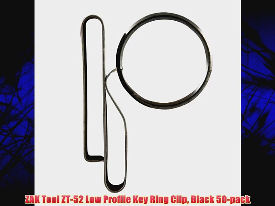 ZAK Tool ZT-52 Low Profile Key Ring Clip Black 50-pack