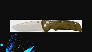 Hogue Knives 34151 Large Tactical Folder Button Lock Knife with OD Green Finish Aluminum Handles