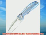 Kizer Knives Ki412A3 Folder Blue Titanium Satin Drop Point