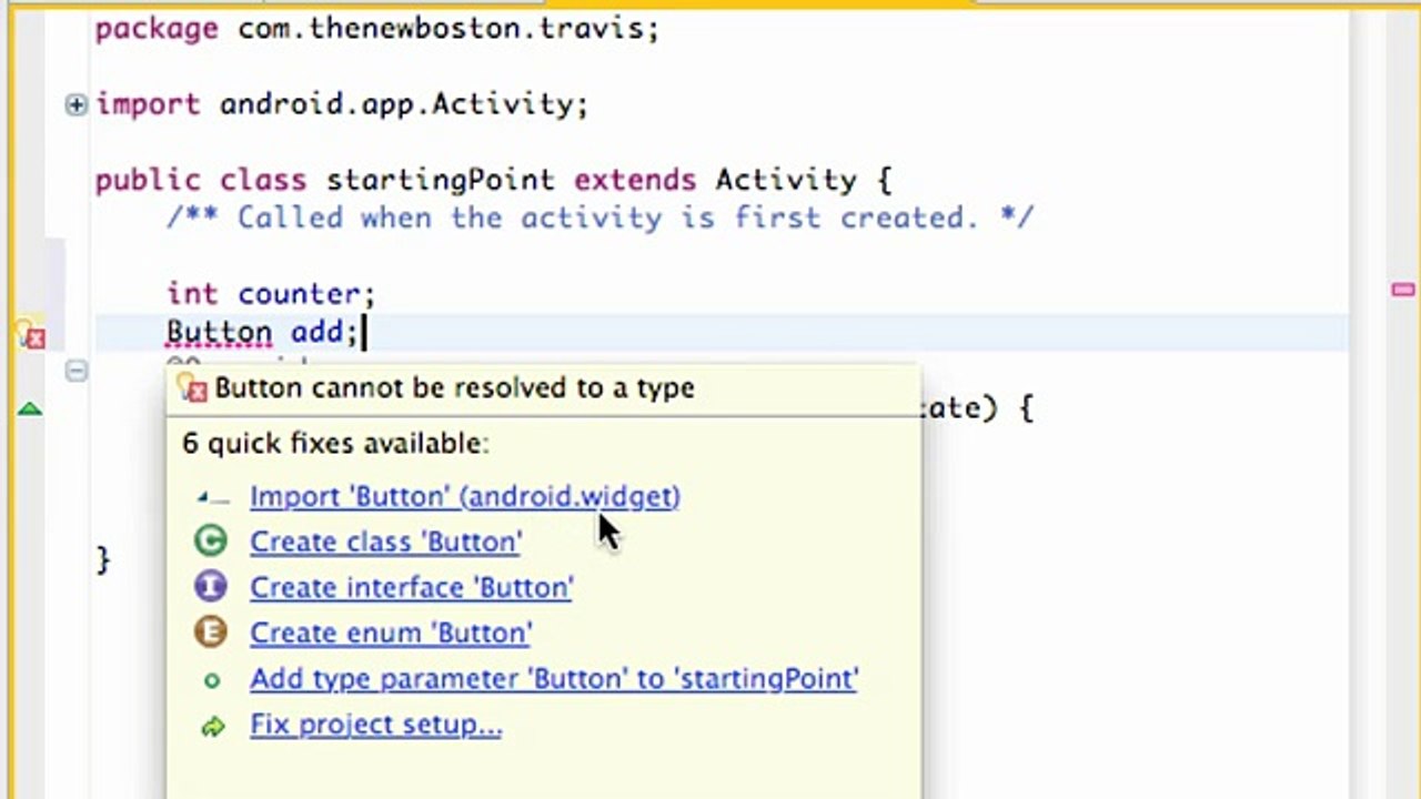 Android Application Development - 8 - Setting up Variables and Referencing XML ids
