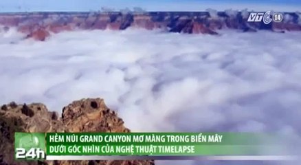 Du lịch Mỹ - Ngắm hẻm núi Grand Canyon mơ màng trong biển mây hiếm
