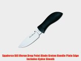 Spyderco Bill Moran Drop Point Blade Kraton Handle Plain Edge Includes Kydex Sheath