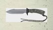 Tops Knives D2 Tops Delta Showdown Bead Blast Fixed Blade Knife with Black Linen Micarta Handles