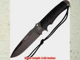 Combative Edge Salus Fixed Blade Knife 5.875in Black Cobalt Steel Blade Black Texturized CESAL