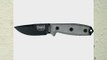 ESEE Knives 3PCP Clip Point Plain Edge Model 3 Knife with Black Linen Micarta Handles