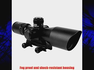 AIM Sports Inc 3-9X40 Dual Illuminated Riflescope w/ Cut Sunshade Black Medium P4 JTSDP3940G-N
