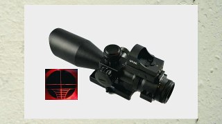 UTAC Tactical Rangefinder 2.5-10X40 Scope /Red Dot Combo Package with Quick Detach Mount (QD)