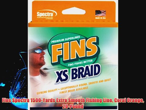 Fins Spectra 1500-Yards Extra Smooth Fishing Line Coral Orange 20-Pound