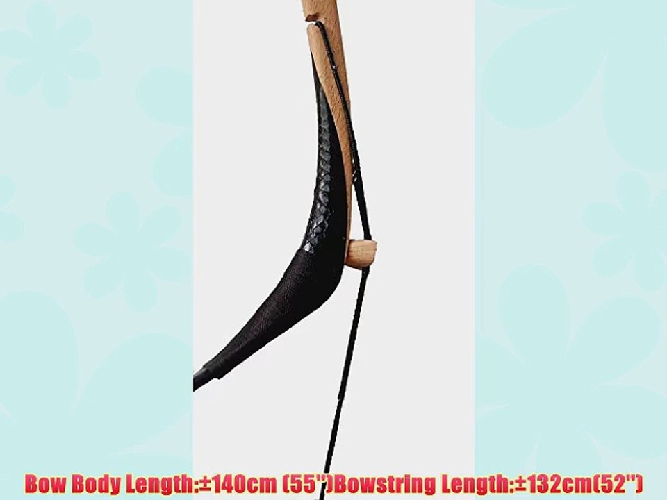 Black Snakeskin Recurve Archery Hunting Longbow Mongolian Traditional Handmade Horsebow Recurve