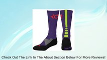 Nike Men's KD Hyper Elite Basketball Crew Socks Medium (6-8) Court Purple Red Volt Review