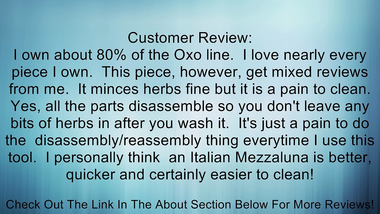 OXO Good Grips 21881 Rolling Herb Mincer Review