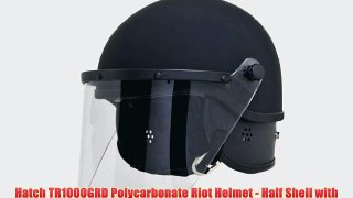 Hatch TR1000GRD Polycarbonate Riot Helmet - Half Shell with Sizing Strips and 3mm Gridded Face