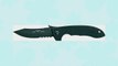 Emerson Knives 1703 CQC8 Wave Linerlock Knife with Black Finish Part Serrated Blade