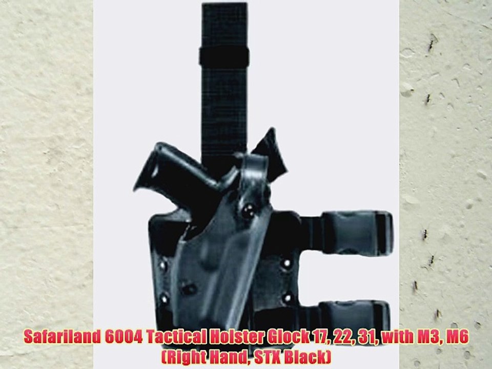 Safariland 6004 Tactical Holster Glock 17 22 31 with M3 M6 (Right Hand STX Black)