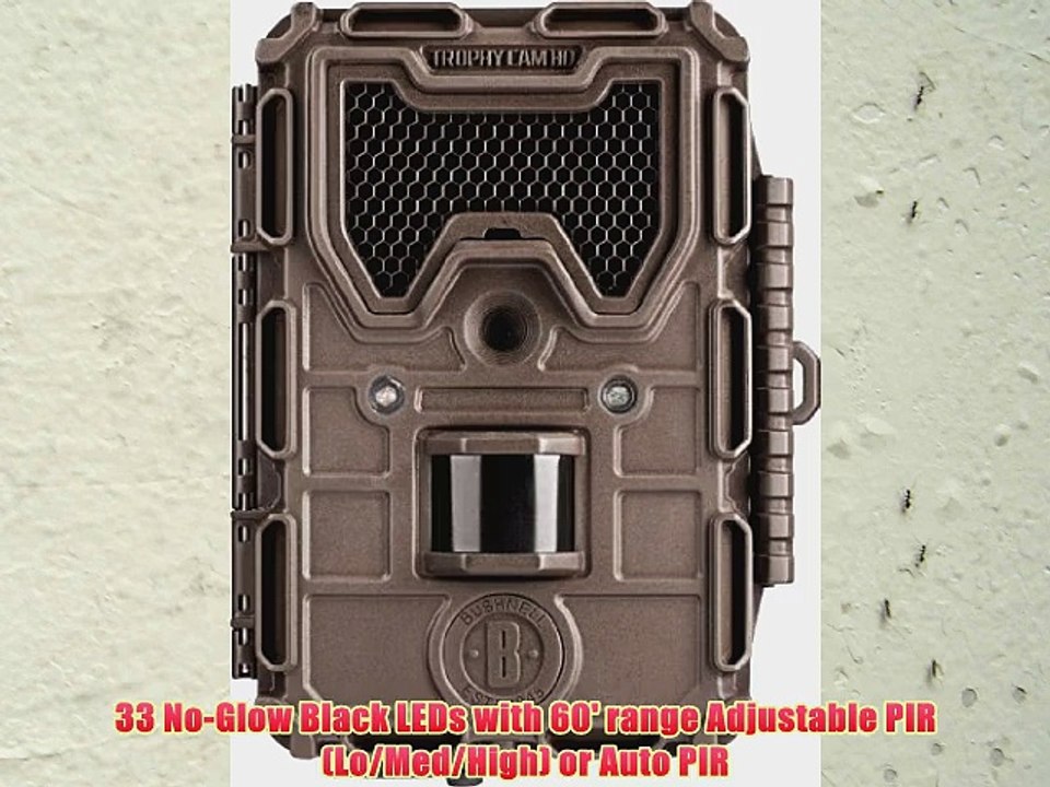 Bushnell 8MP Trophy Cam HD Max Black LED Trail Camera with Night Vision Brown