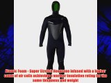 Hyperflex Wetsuits Men's Voodoo 6/5/4mm Hooded Front Zip Fullsuit Black Medium Short