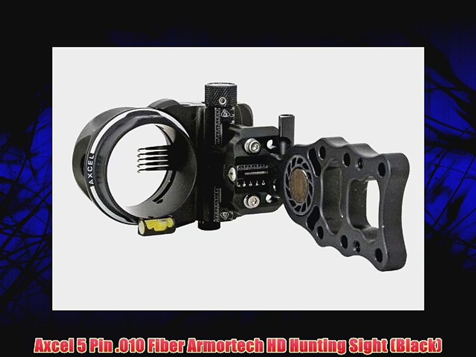 Axcel 5 Pin .010 Fiber Armortech HD Hunting Sight (Black)