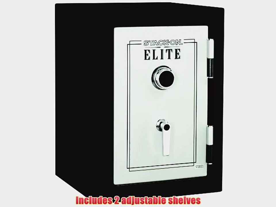 Stack-On E-029-SB-C Elite Executive Fire Safe with Combination Lock Matte Black/Silver