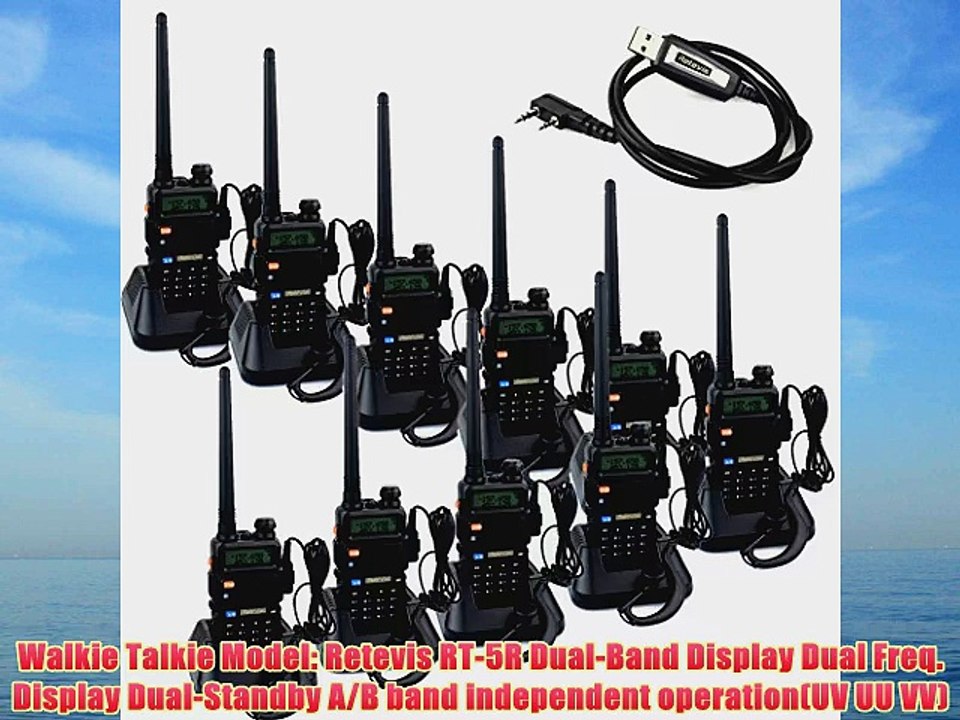 Retevis RT-5R 5W 128CH UHF/VHF 136-174/400-520 MHz Dual Band Dual Standby DTMF/CTCSS/DCS FM