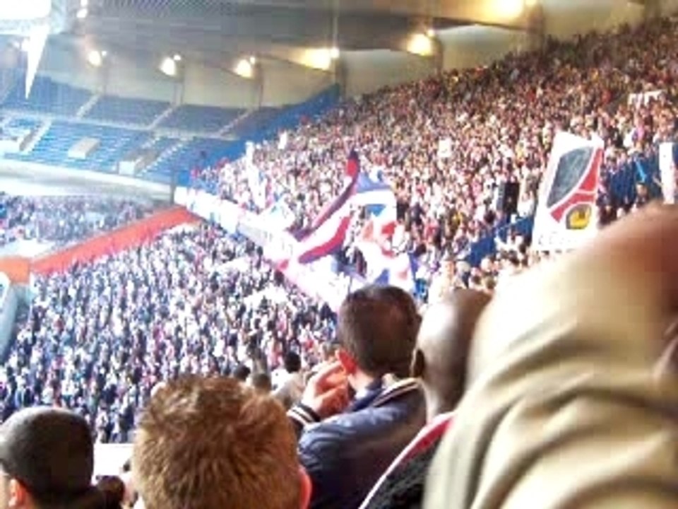 psg / auxerre echange auteuil bleu rouge