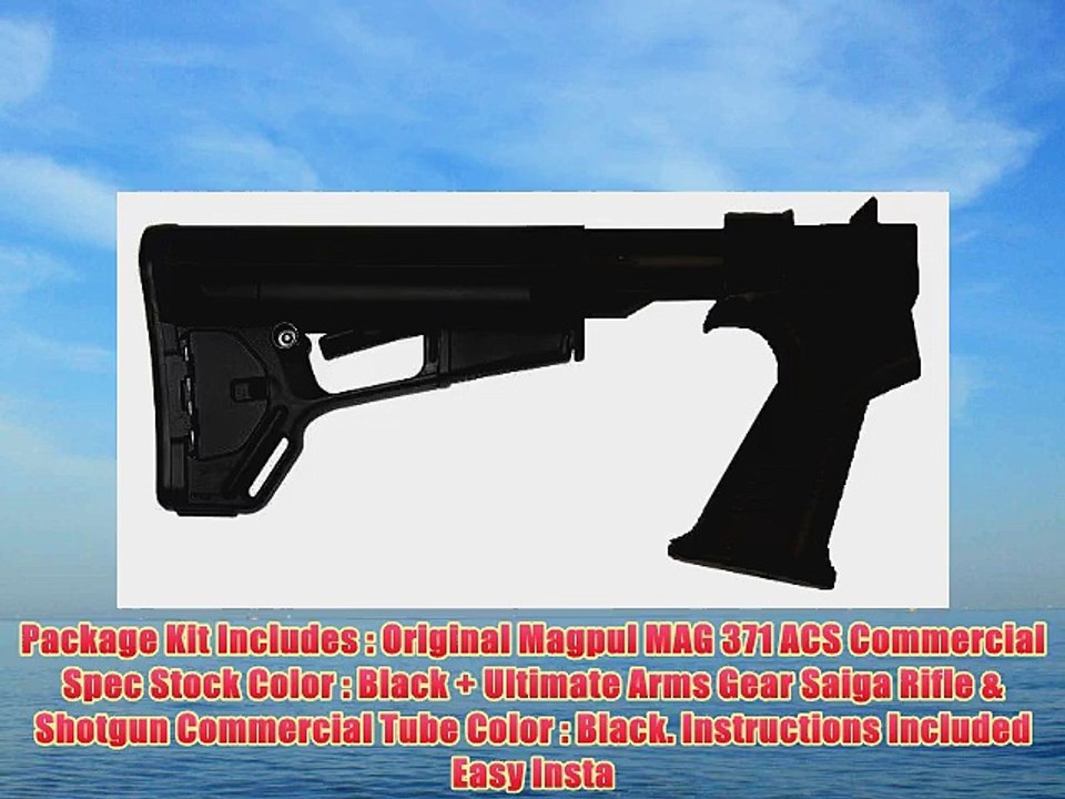 Magpul Industries Saiga Buttstock Combo MAG 371 ACS Commercial - Spec Stealth Black Stock with