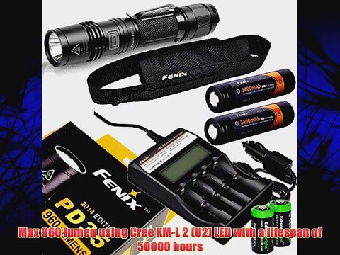 Fenix PD35 2014 Edition 960 Lumen CREE XM-L2 U2 LED Tactical Flashlight Fenix ARE-C2 four bays