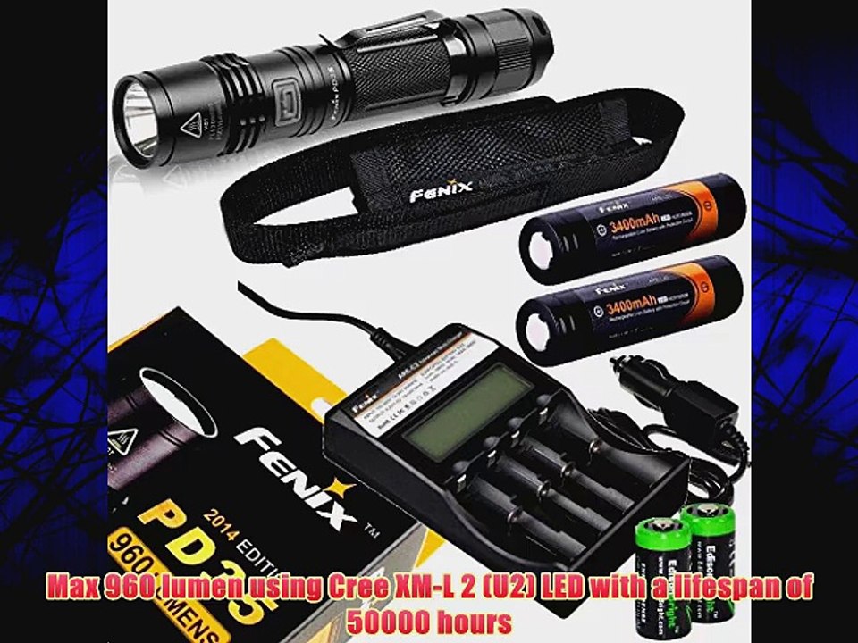 Fenix PD35 2014 Edition 960 Lumen CREE XM-L2 U2 LED Tactical Flashlight Fenix ARE-C2 four bays
