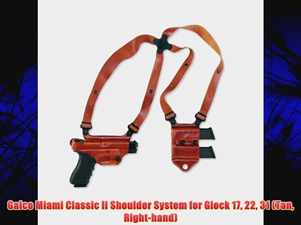 Galco Miami Classic II Shoulder System for Glock 17 22 31 (Tan Right-hand)