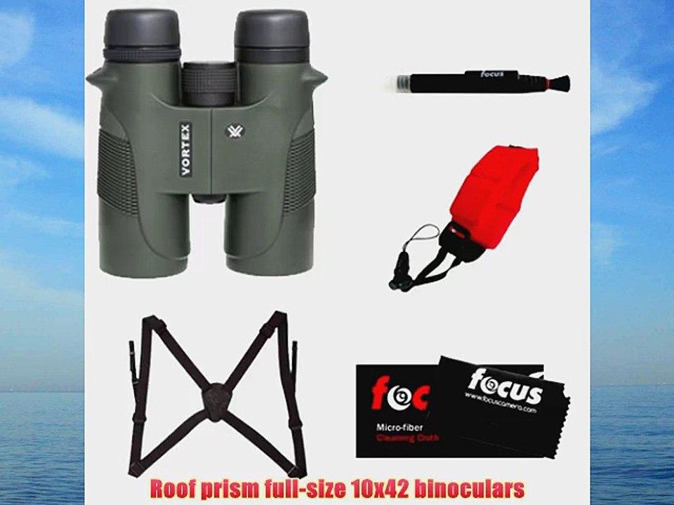 Vortex Optics Diamondback 10x42 Binocular   Vanguard Optic Guard Binocular Harness   Focus