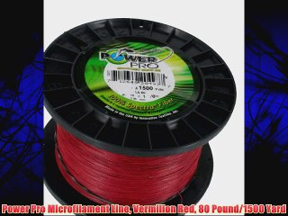 Power Pro Microfilament Line Vermilion Red 80 Pound/1500 Yard