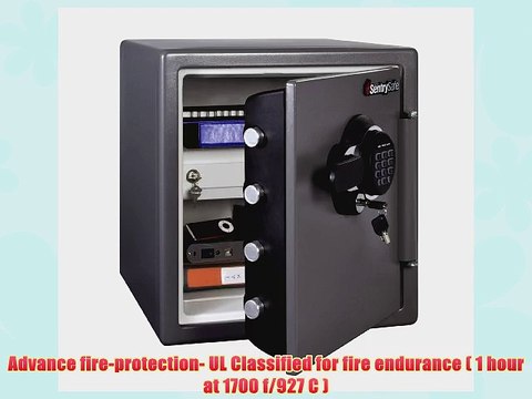 SentrySafe SFW123GDC 1.23 Cubic Feet Electronic Fire-Safe Gun Metal Grey