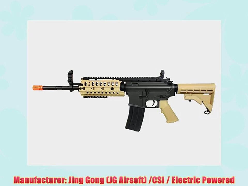 JG Airsoft M4 S-System Full Metal Gearbox Desert Tan AEG Rifle w/ Integrated RIS and High Performance