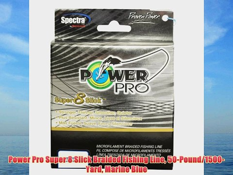 Power Pro Super 8 Slick Braided Fishing Line 50-Pound/1500-Yard Marine Blue