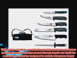 Victorinox 7-Piece Fibrox Handle Cutlery Set with Black Canvas Knife Roll