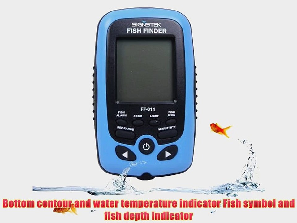 Signstek FF-011 Wireless Fish Finder FishFinder With Round Sonar Sensor White LED Backlight