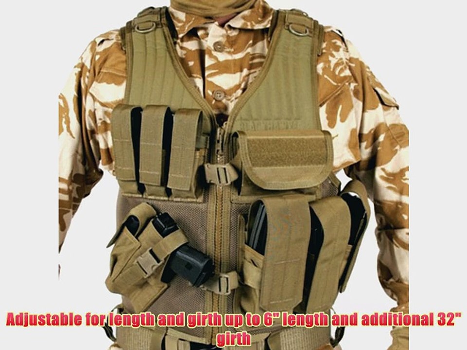 BLACKHAWK! Omega Cross Draw/Pistol Mag Vest - Coyote Tan Left