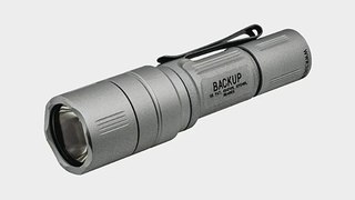 Surefire Backup Tactical Switch Dual Output LED Flashlight Silver