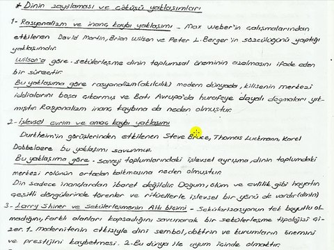 İLH2008 05.Ünite ErolBalcı - DİN SOSYOLOJİSİ Ders Özeti Din ve Devlet İlişkileri