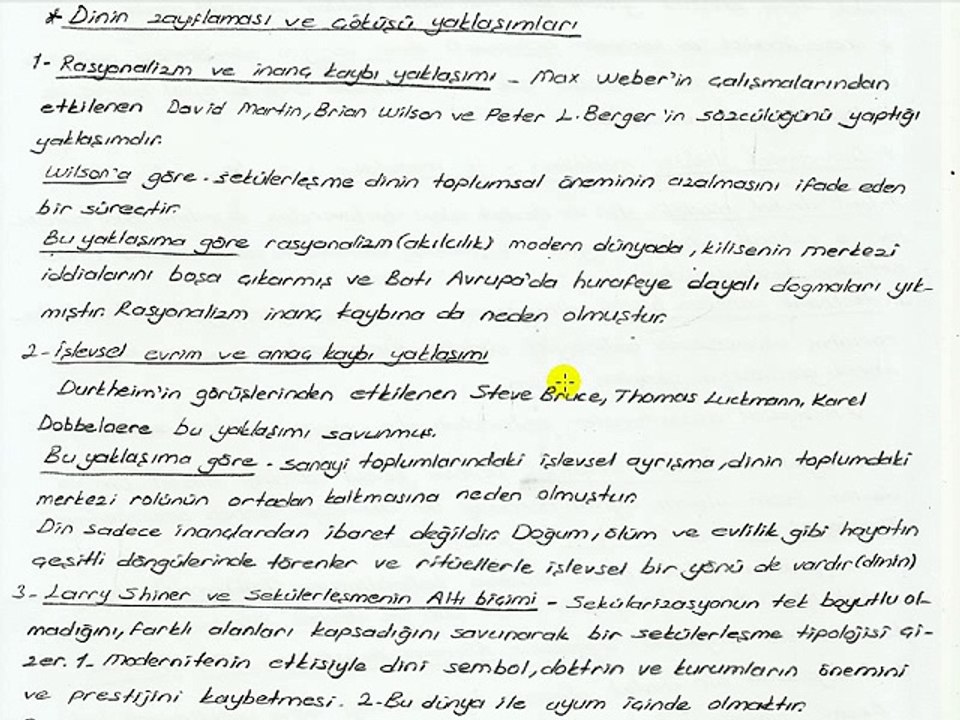 İLH2008 05.Ünite ErolBalcı - DİN SOSYOLOJİSİ Ders Özeti Din ve Devlet İlişkileri