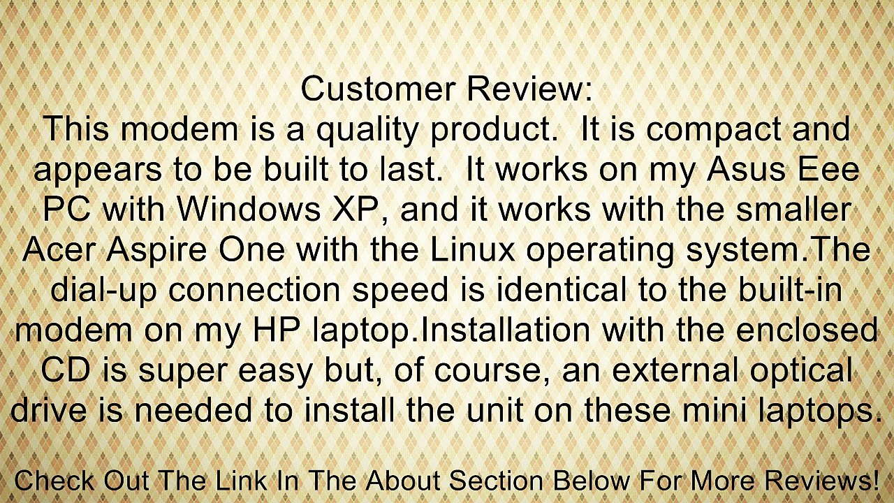 USRobotics USR5637 56K USB FaxModem for Windows, Mac, Linux Review