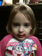 Guilty toddler denies putting on mom's makeup