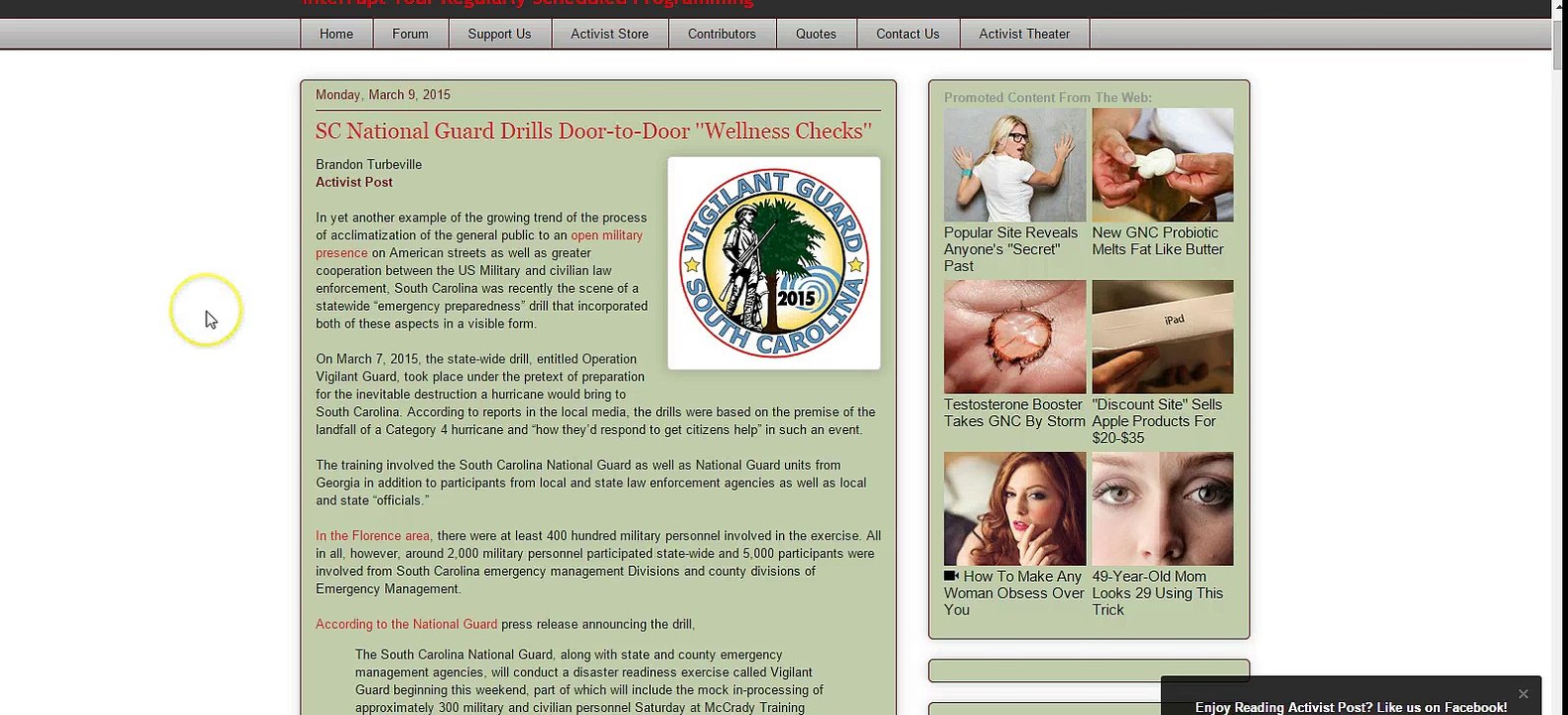 Huge Video! Martial Law Drill In South Carolina.. wellness checks