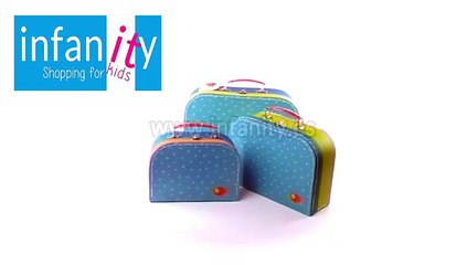 Set 3 maletas decorativas pez