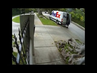 Un livreur de fedex pressé et sans scrupules