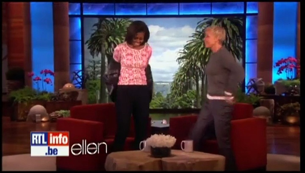 Michèle Obama fait des pompes à la télé