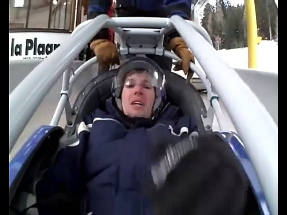 La première et dernière descente en bobsleigh de sa vie