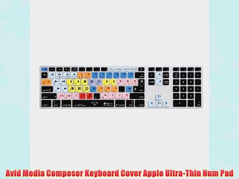 Avid Media Composer Keyboard Cover Apple Ultra-Thin Num Pad