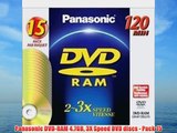 Panasonic DVD-RAM 4.7GB 3X Speed DVD discs - Pack 15